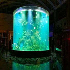 china vlastní levné super velké kolo pmma sklo akvária čiré válec akrylové nádrže pro ryby